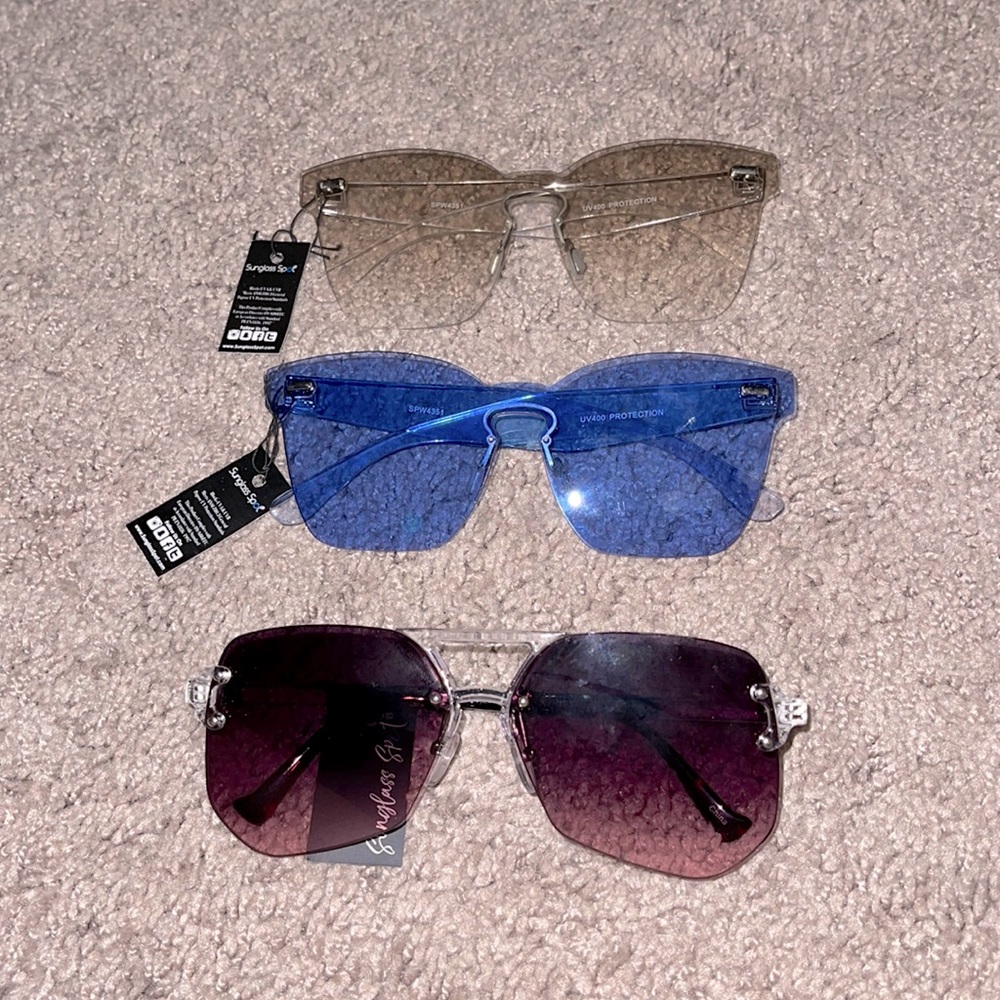 Futuristic sunglasses collection (3 pair)